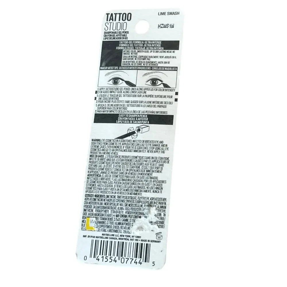 NEW Maybelline Limited Ed. Tattoo Studio LINER 36H Gel Pencil Lime Smash Green